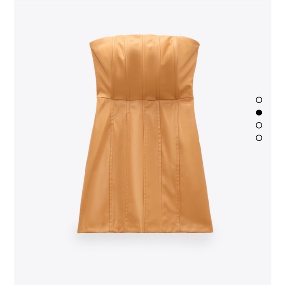 Zara Faux Leather Mini Corset Dress - Picture 5 of 12